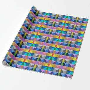 Abstract 3D Triangle Pattern Wrapping Paper