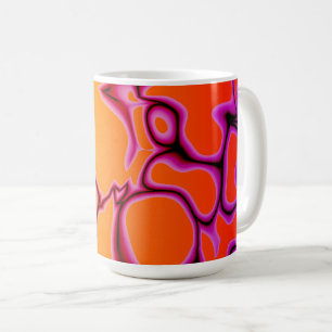 Abstract 4 Orange, Red, Purple and Black Coffee Mug