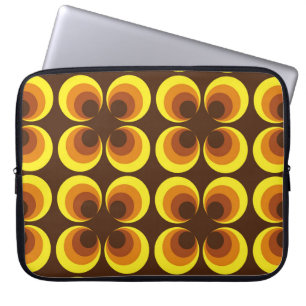 Abstract. 60s colourful seamless pattern, retro st laptop sleeve