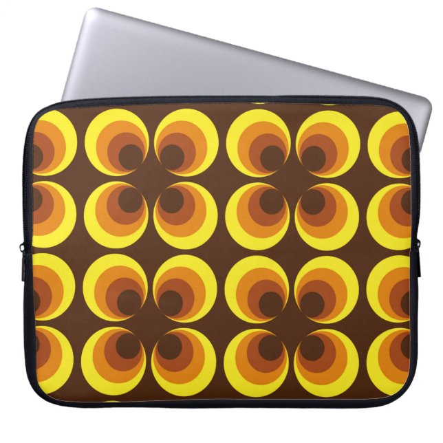 Abstract. 60s colourful seamless pattern, retro st laptop sleeve (Front)
