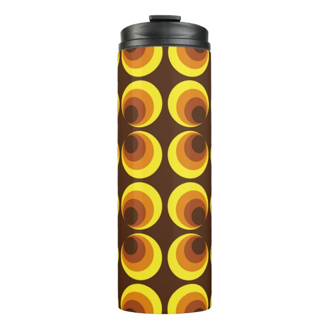 Abstract. 60s colourful seamless pattern, retro st thermal tumbler (Front)