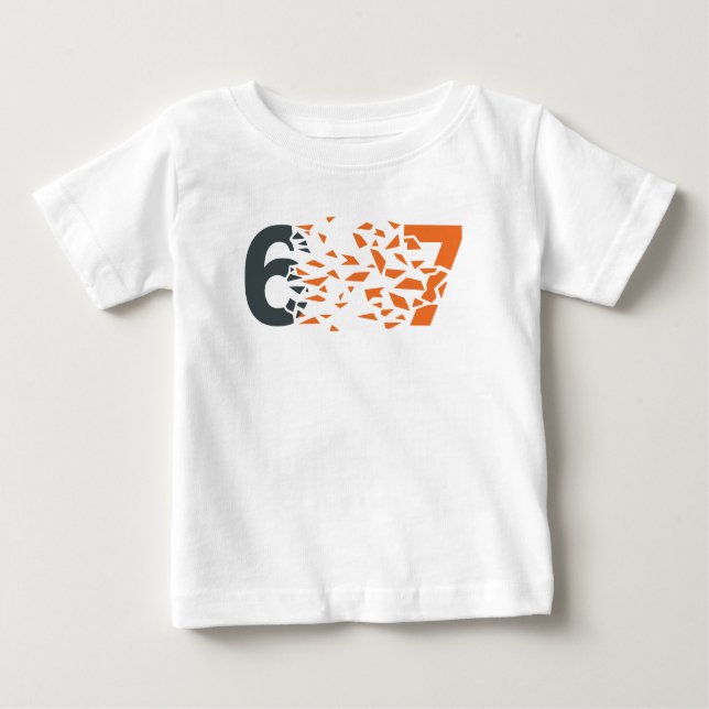 Abstract 67 Typography Baby T-Shirt (Front)