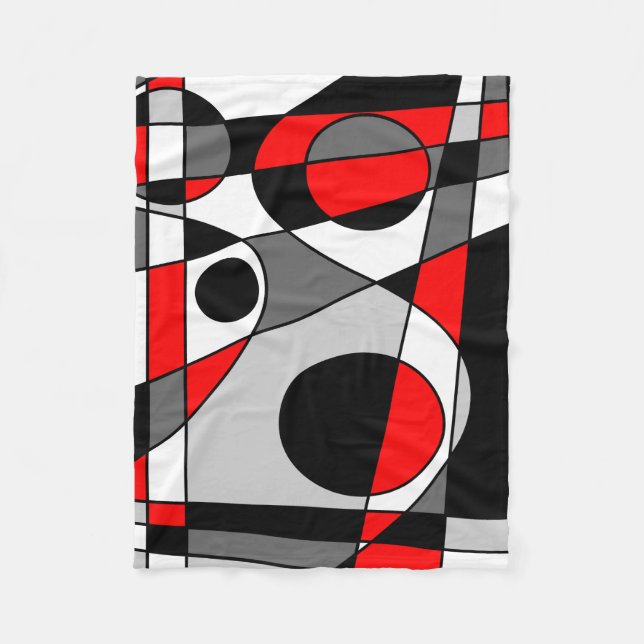 Abstract #73 fleece blanket (Front)