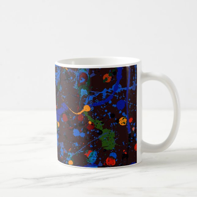 Abstract #909 Black Coffee Mug (Right)