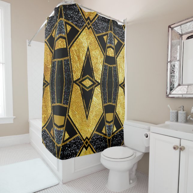 Abstract #935 shower curtain (In Situ)