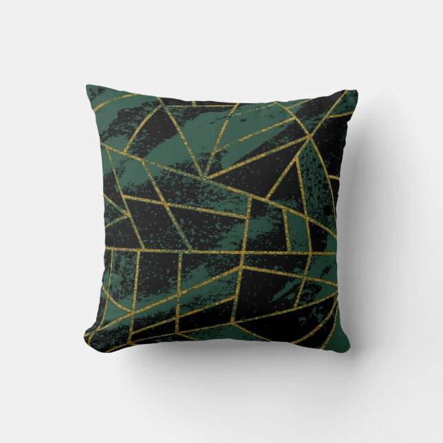 Abstract #941 Green Cushion (Front)