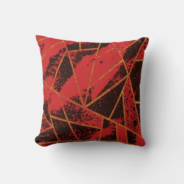 Abstract #942 Red Cushion (Front)