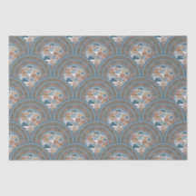 Abstract Accent Mandala Art Deco Scallop