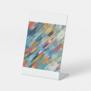 Abstract Acrilic Pedestal Banner Sign