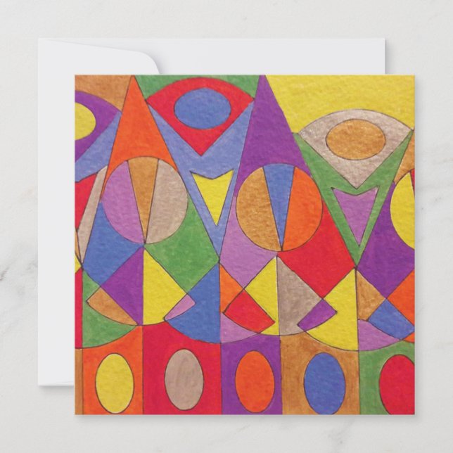 Abstract Acrylic 1 Holiday Card (Front)