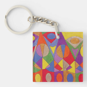 Abstract Acrylic 1 Key Ring