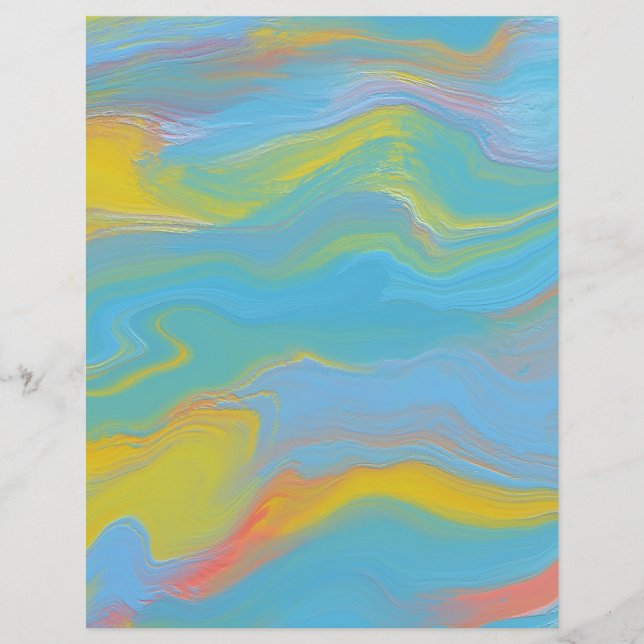 Abstract Acrylic Flow Scrapbook Paper (Front)