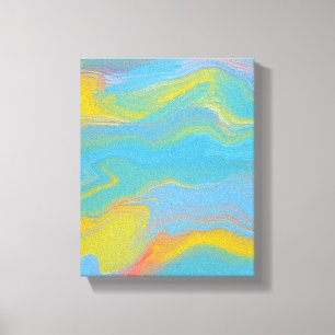 Abstract Acrylic Flow - Summer Breezes Canvas Print