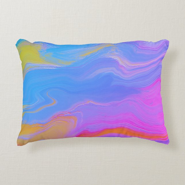 Abstract Acrylic Flow - Summer Breezes Decorative Cushion (Front)