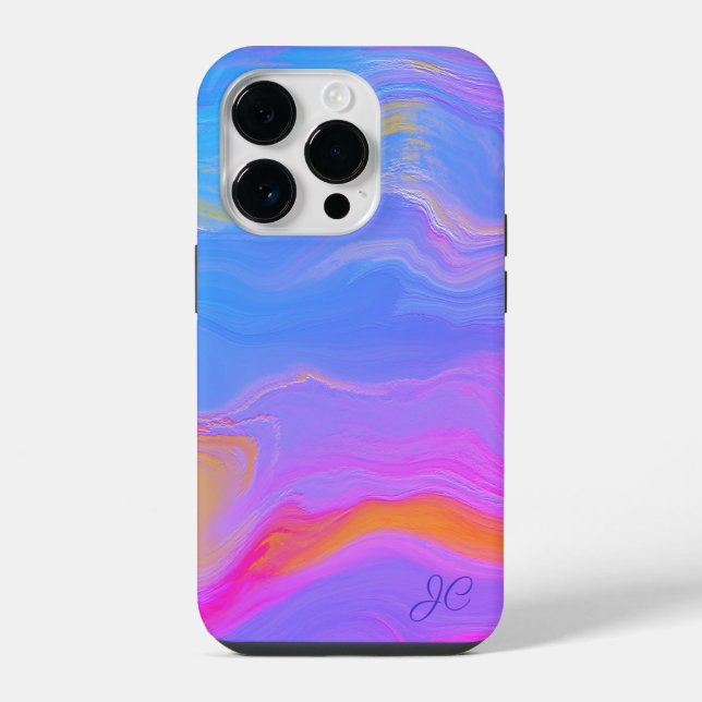 Abstract Acrylic Flow - Summer Breezes iPhone Case (Back)