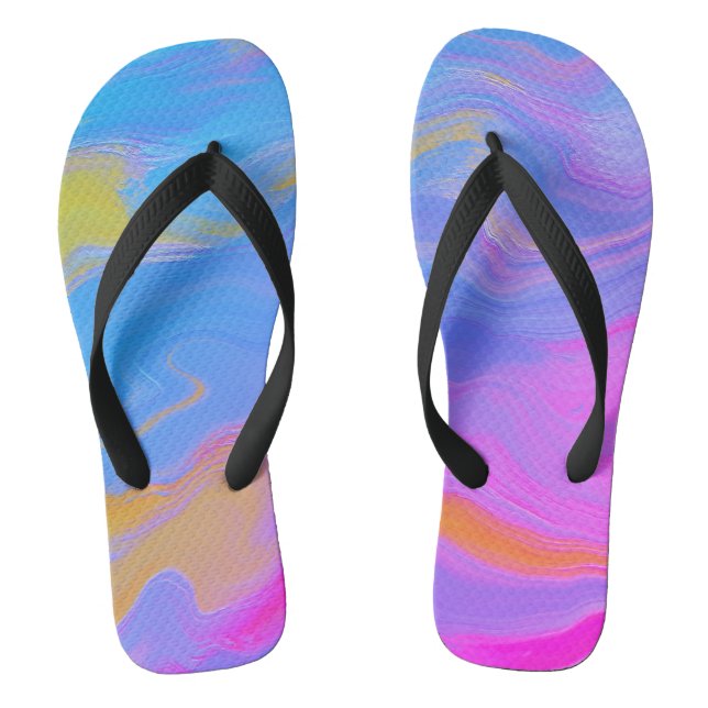 Abstract Acrylic Flow - Summer Breezes Jandals (Footbed)