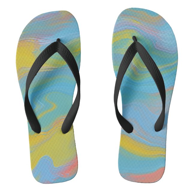Abstract Acrylic Flow - Summer Breezes Jandals (Footbed)