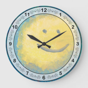 Abstract - Acrylic - Happy abstraction Large Clock