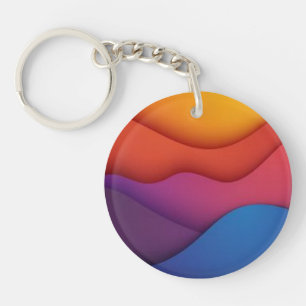 Abstract acrylic keychain