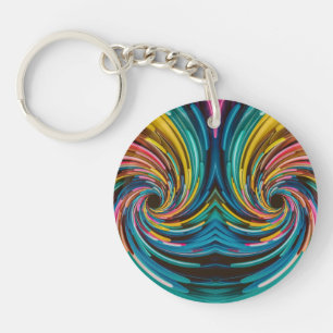 Abstract acrylic keychain
