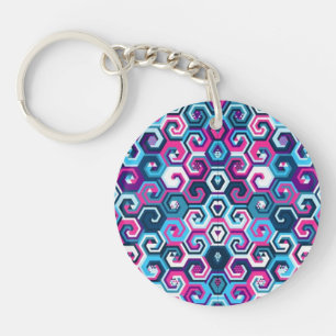 Abstract acrylic keychain