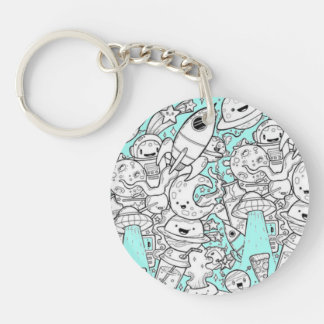 Abstract acrylic keychain