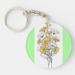 Abstract acrylic keychain