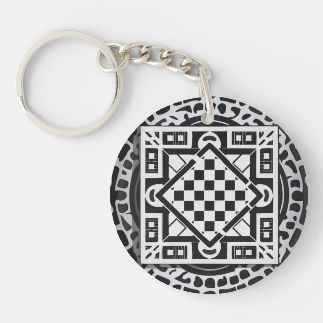 Abstract acrylic keychain (Front)