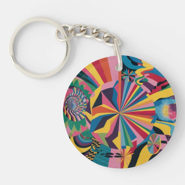 Abstract acrylic keychain (Front)