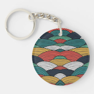 Abstract acrylic keychain