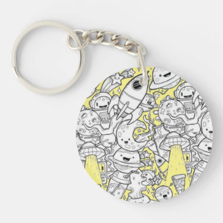 Abstract acrylic keychain