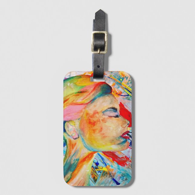 Abstract Acrylic Luggage Tag (Front Vertical)