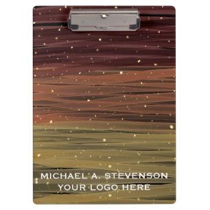 Abstract Acrylic Paint Strokes Customised Clipboard