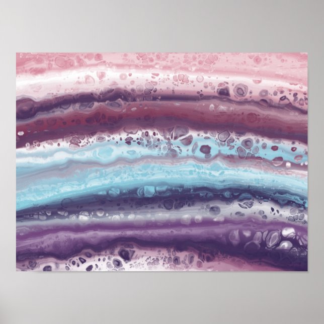 Abstract acrylic pour wall art (Front)