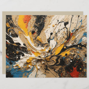 Abstract Acrylic Splash Background Scrapbook Paper