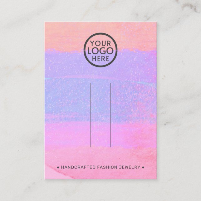 Abstract Add Your Logo Hairclip Barrette Display Calling Card (Front)