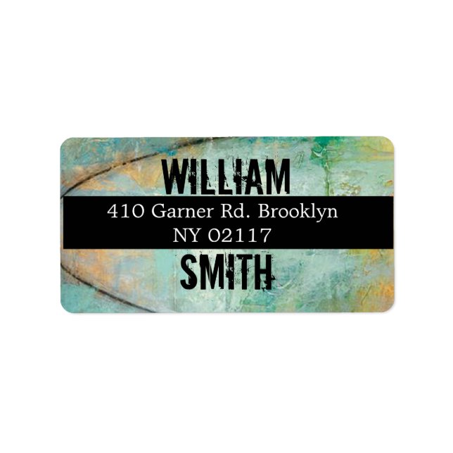 abstract address label (Front)