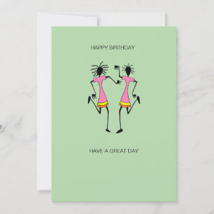 Abstract, African Art Awesome Party Birthday Card