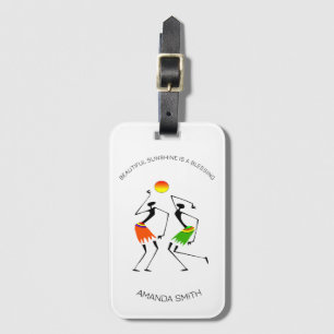 Abstract African art, Beautiful Sunshine Luggage Tag