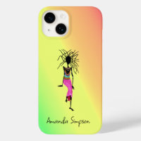 Abstract African Art Colourful Woman Warrior