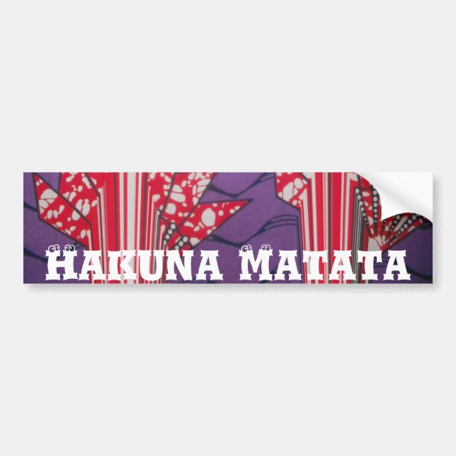 Abstract African Art: Purple Passion Waves Bumper Sticker (Front)