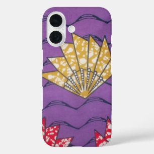 Abstract African Art: Purple Passion Waves. iPhone 16 Case
