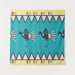 Abstract african art style design. Hand drawn trib Tapestry