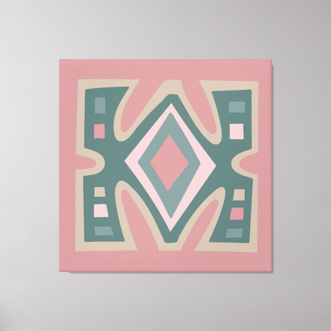 Abstract African geometric tribal pattern Canvas Print (Front)
