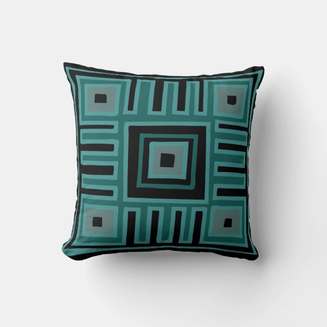 Abstract African geometric tribal pattern Cushion (Front)