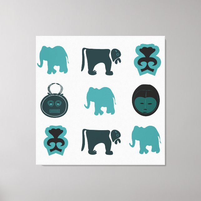 Abstract African Modern art Canvas Print (Front)