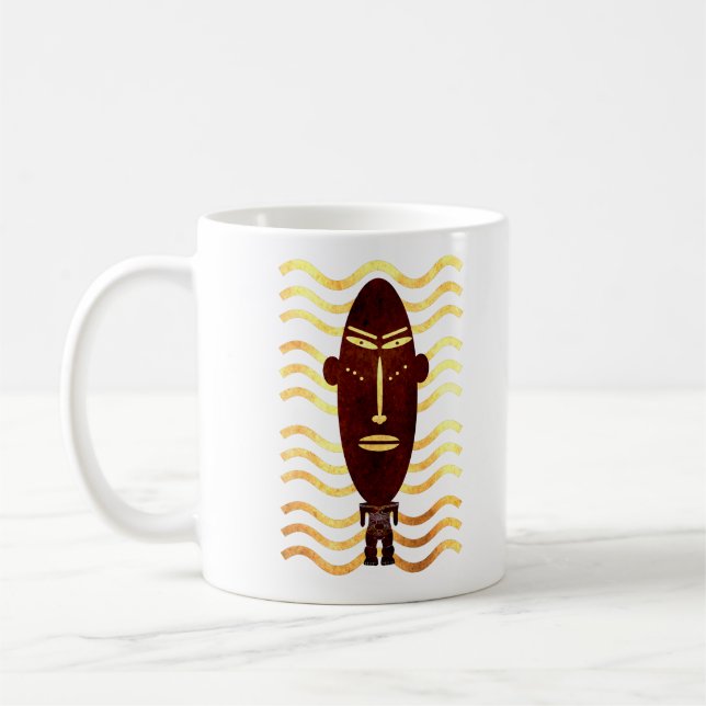 Abstract African modern indigene art Coffee Mug (Left)