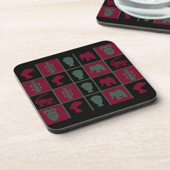 Abstract african tribal art coaster (Left Side)