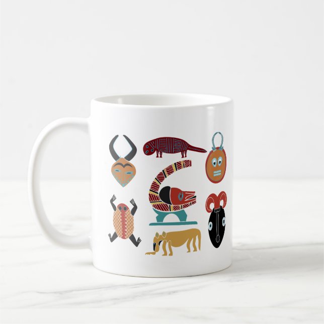 Abstract african tribal art coffee mug (Left)
