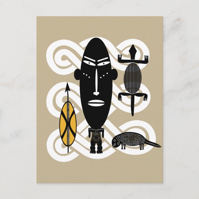 Abstract African tribal art Postcard (Front)